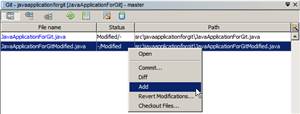 Right-click menu displayed on selected file in Versioning window